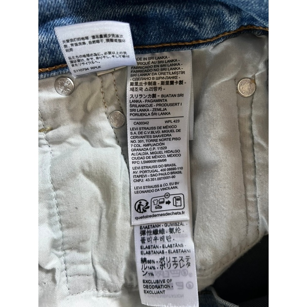 Levi's Ribcage Straight Ankle Jeans Medium Wash Cotton Poly Blend Denim size 28 - Picture 7 of 9